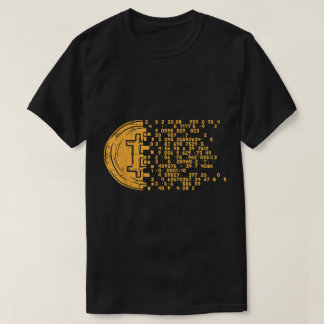 デジタルビットコイン・マトリックスデザイン Tシャツ