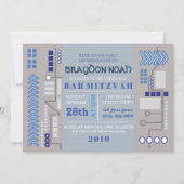 デジタルビデオゲームバーバルミツワー招待状 招待状 (正面)