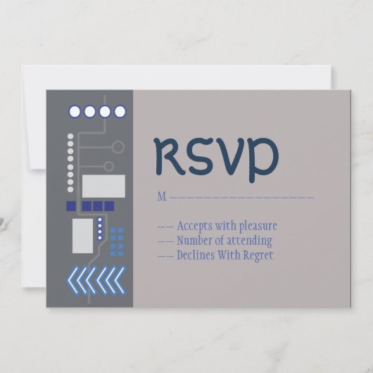 デジタルビデオゲームバー招待状（ユダヤ教の）バル・ミツバー返信 招待状 (正面)