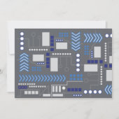 デジタルビデオゲームバー招待状（ユダヤ教の）バル・ミツバー返信 招待状 (裏面)