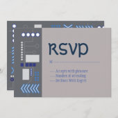 デジタルビデオゲームバー招待状（ユダヤ教の）バル・ミツバー返信 招待状 (正面/裏面)