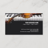 デジタルピアノの鍵のバイオリン 名刺 (裏面)