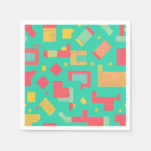 デジタルピクセルアート スタンダードカクテルナプキン (正面)