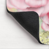 デジタルピンクのバラ マウスパッド (コーナー)