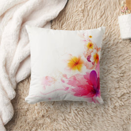 デジタルピンク花柄装飾用クッション クッション
