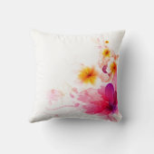 デジタルピンク花柄装飾用クッション クッション (裏面)