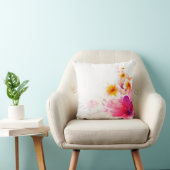 デジタルピンク花柄装飾用クッション クッション (椅子)