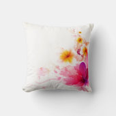 デジタルピンク花柄装飾用クッション クッション (正面)