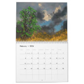 デジタルファンタジー絵を描抽象芸術のArt 2025 カレンダー (2月 2026)