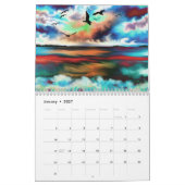 デジタルファンタジー絵を描抽象芸術のArt 2025 カレンダー (1月 2027)