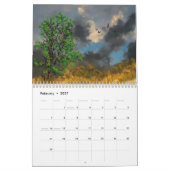 デジタルファンタジー絵を描抽象芸術のArt 2025 カレンダー (2月 2027)