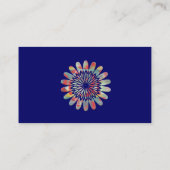 デジタルフラワーシンプル、、ブルー名刺 名刺 (裏面)