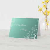 デジタルフローラスワール設計ノートカード カード (黄色い花)