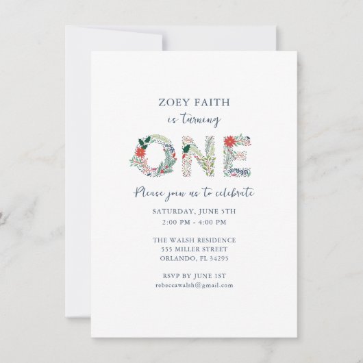 デジタルフローラ第1期女子バースデーパーティー 招待状 (正面)