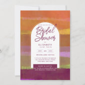 デジタルブライダルシャワー招待状アーバンプラムオレンジ 招待状 (正面)