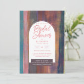 デジタルブライダルシャワー招待状アーバンモダン抽象芸術 招待状 (スタンド正面)