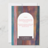 デジタルブライダルシャワー招待状アーバンモダン抽象芸術 招待状 (裏面)