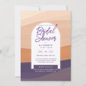 デジタルブライダルシャワー招待状紫オレンジ 招待状 (正面)
