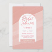 デジタルブライダルシャワー招待状赤面ダスティピンク 招待状 (正面)