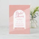 デジタルブライダルシャワー招待状赤面ダスティピンク 招待状 (スタンド正面)