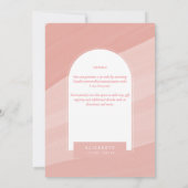 デジタルブライダルシャワー招待状赤面ダスティピンク 招待状 (裏面)