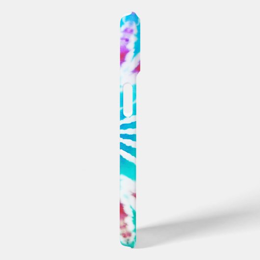 デジタルブルーターコイズピンク絞り染めiPhoneケース Case-Mate iPhoneケース (裏面 / 右)