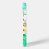 デジタルブルーターコイズピンク絞り染めiPhoneケース Case-Mate iPhoneケース (裏面 / 左)