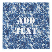 デジタルブルー軍隊パターン フォトキューブ (正面)