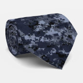 デジタルブルー軍隊迷彩ネックタイ ネクタイ (ロール)