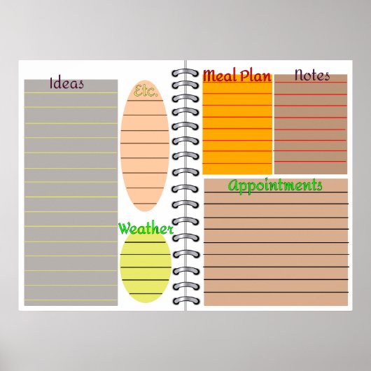 デジタルプランナーテンプレート ポスター (正面)