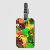 デジタルプラ絵画イスの秋の色流体芸術 ラゲッジタグ (正面縦)