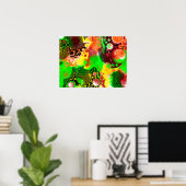 デジタルプラ絵画イトの流動的な芸術 ポスター (ホームオフィス)