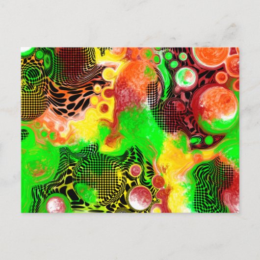 デジタルプラ絵画イトの流動的な芸術 ポストカード (正面)