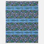 デジタルプール水テクスチャデジタルウォーター紙 フリースブランケット (正面)