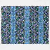 デジタルプール水テクスチャデジタルウォーター紙 フリースブランケット (正面(横))