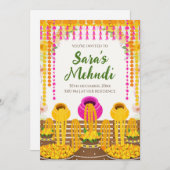 デジタルヘナパーティの招待状&ハルディ招待状 招待状 (正面/裏面)