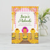 デジタルヘンナパーティーの招待状 & ハルディの招待 招待状 (スタンド正面)