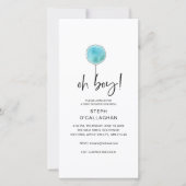 デジタルベビーシャワーブルーバルーン携帯電話Vite 案内状 (正面)