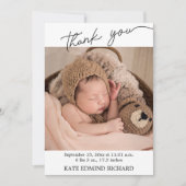 デジタルベビー誕生発表テンプレートありがとうございます 案内状 (正面)