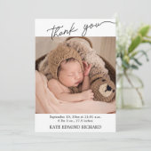 デジタルベビー誕生発表テンプレートありがとうございます 案内状 (スタンド正面)