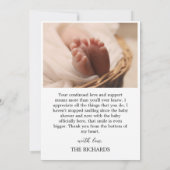 デジタルベビー誕生発表テンプレートありがとうございます 案内状 (裏面)