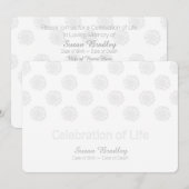 デジタルペーパーカットアウト 花の生命のお祝い 招待状 (正面/裏面)