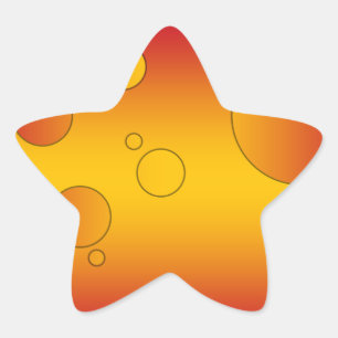 デジタルポップ・アートのアート:スペイン国旗の色 星シール