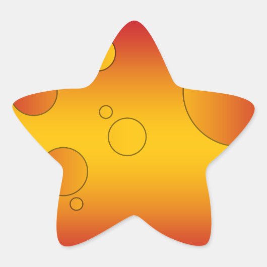 デジタルポップ・アートのアート：スペイン国旗の色 星シール (正面)