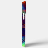 デジタルポリッシュテクスチャの強烈なオレンジ色の花 Case-Mate iPhoneケース (裏面 / 右)