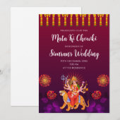 デジタルマタ・キ・チョウキの招待状 & マー・シェラワリ 招待状 (正面/裏面)