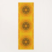 デジタルマンダライエローとブラック ヨガマット (裏面)