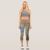 デジタルマンダライエローとブルー カプリレギンス (正面)