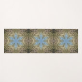 デジタルマンダライエローとブルー ヨガマット (正面(横))