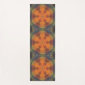 デジタルマンダラオレンジブルーとイエロー ヨガマット (正面)